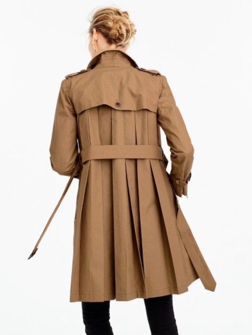 J. Crew Iconic Classic Tan Trench Coat Belted Double-Breasted Fall Jacket Size 6 - Picture 2 of 8